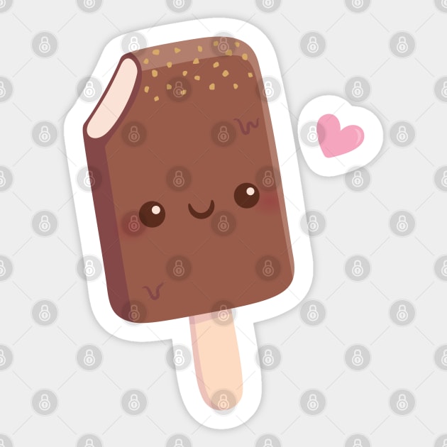 Cute Chocolate Coated Vanilla Ice cream